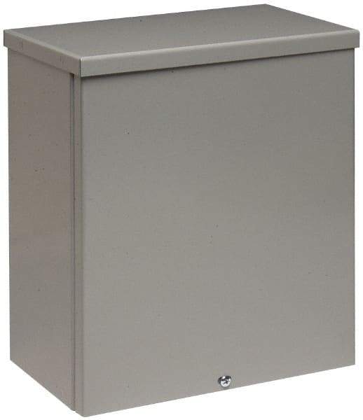 Cooper B-Line - Steel Junction Box Enclosure Screw Flat Cover - NEMA 3R, 12" Wide x 15" High x 4" Deep, Rainproof - Caliber Tooling