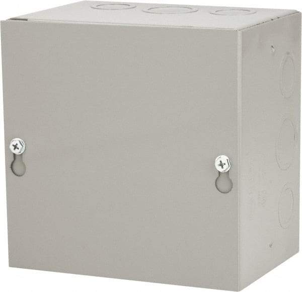 Cooper B-Line - Steel Junction Box Enclosure Screw Flat Cover - NEMA 1, 6" Wide x 6" High x 4" Deep - Caliber Tooling