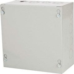 Cooper B-Line - Steel Junction Box Enclosure Screw Flat Cover - NEMA 1, 8" Wide x 8" High x 4" Deep - Caliber Tooling