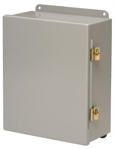 Cooper B-Line - Steel Standard Enclosure Hinge Flat Cover - NEMA 12, 13, 12" Wide x 14" High x 6" Deep, Dirt-tight & Dust-tight - Caliber Tooling