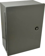 Cooper B-Line - Steel Standard Enclosure Hinge Flat Cover - NEMA 1, 12" Wide x 16" High x 6-5/8" Deep - Caliber Tooling