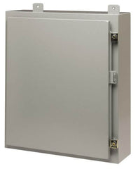 Cooper B-Line - Steel Standard Enclosure Hinge Flat Cover - NEMA 12, 13, 16" Wide x 16" High x 8" Deep, Dirt-tight & Dust-tight - Caliber Tooling