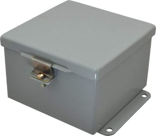 Cooper B-Line - Steel Standard Enclosure Hinge Flat Cover - NEMA 12, 13, 6" Wide x 6" High x 4" Deep, Dirt-tight & Dust-tight - Caliber Tooling