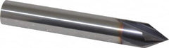 Niagara Cutter - 3/8" Diam 4 Flute Single End Solid Carbide Chamfer Mill - Caliber Tooling