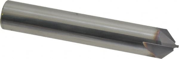 Niagara Cutter - 1/2" Diam 4 Flute Single End Solid Carbide Chamfer Mill - Caliber Tooling