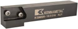 Kennametal - KGMS, Right Hand, Indexable Grooving Tool Holder - 25.4mm Shank Height, 25.4mm Shank Width, 139.9mm OAL - Caliber Tooling