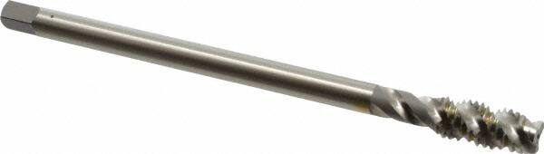 OSG - 7/16-14 UNC 3 Flute H3 Bright Finish High Speed Steel Spiral Flute Extension Tap - Plug Chamfer, 6" OAL, 3B Class of Fit - Exact Industrial Supply