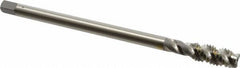 OSG - 7/16-14 UNC 3 Flute H3 Bright Finish High Speed Steel Spiral Flute Extension Tap - Plug Chamfer, 6" OAL, 3B Class of Fit - Exact Industrial Supply