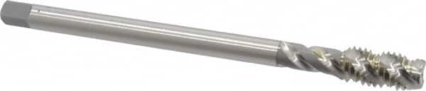 OSG - 1/2-13 UNC 3 Flute H3 Bright Finish High Speed Steel Spiral Flute Extension Tap - Plug Chamfer, 6" OAL, 3B Class of Fit - Exact Industrial Supply