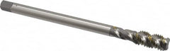 OSG - 1/2-13 UNC 3 Flute H3 Bright Finish High Speed Steel Spiral Flute Extension Tap - Bottoming Chamfer, 6" OAL, 3B Class of Fit - Caliber Tooling