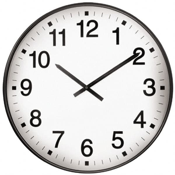 Infinity Insttruments - 17 Inch Diameter, White Face, Dial Wall Clock - Standard Display, Black Case, Runs on AA Battery - Caliber Tooling