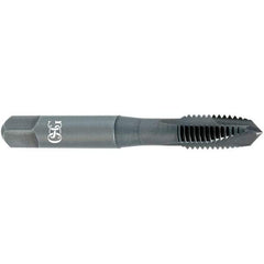 OSG - 3/4-16 UNF, 3 Flute, TiCN Finish, Vanadium High Speed Steel Spiral Point Tap - Plug Chamfer, Right Hand Thread, 4-1/4" OAL, 2" Thread Length, 0.59" Shank Diam, 3B Class of Fit, Series 300 - Exact Industrial Supply