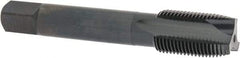 OSG - 3/4-16 UNF, 3 Flute, Oxide Finish, Vanadium High Speed Steel Spiral Point Tap - Plug Chamfer, Right Hand Thread, 4-1/4" OAL, 2" Thread Length, 0.59" Shank Diam, 3B Class of Fit, Series 300 - Exact Industrial Supply