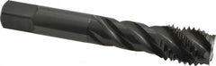 OSG - 3/4-10 UNC 4 Flute Modified Bottoming Spiral Flute Tap - Vanadium High Speed Steel, Oxide Finish, 4-1/4" OAL, Right Hand Flute, Right Hand Thread, H3, Series 303 - Exact Industrial Supply