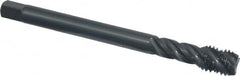 OSG - 5/8-11 UNC 4 Flute H3 Oxide Finish Vanadium High Speed Steel Spiral Flute Extension Tap - Modified Bottoming Chamfer, 6" OAL, 3B Class of Fit - Caliber Tooling