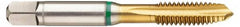 Guhring - M20x2.50 Metric Coarse, 4 Flute, TiN Finish, Cobalt Spiral Point Tap - Plug Chamfer, Right Hand Thread, 4-15/32" OAL, 2" Thread Length, 0.652" Shank Diam, 6H Class of Fit, Series 3915 - Exact Industrial Supply