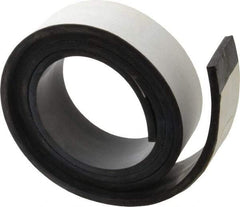 Made in USA - 1/4" Thick x 2" Wide x 60" Long, Adhesive Backed Buna-N Rubber Strip - Stock Length, 70 Shore A Durometer, 2,500 psi Tensile Strength, -20 to 170°F, Black - Caliber Tooling