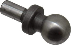 Gibraltar - 6mm Ball Diam, 3mm Shank Diam, Steel Inspection Tooling Ball - Press-Fit Shank, 12mm Ball Center to Shank Bottom, 6mm Ball Center to Shoulder Bottom, with Shoulder - Caliber Tooling