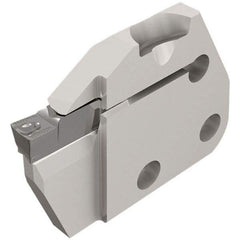 Iscar - Right Hand Cut, 6.35mm Insert Width, Cutoff & Grooving Support Blade for Indexables - 12mm Max Depth of Cut, 6mm Head Projection - Caliber Tooling