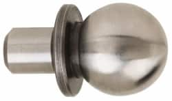 Gibraltar - 1/2" Ball Diam, 1/4" Shank Diam, Steel Inspection Tooling Ball - Thread Shank, 5/8" Ball Center to Shank Bottom, 5/16" Ball Center to Shoulder Bottom, with Shoulder - Caliber Tooling