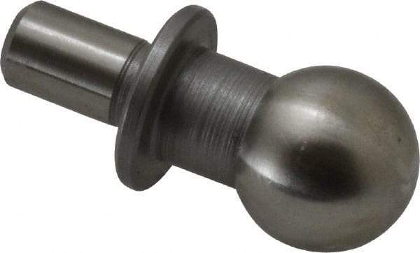 Gibraltar - 12mm Ball Diam, 6mm Shank Diam, Steel Inspection Tooling Ball - Thread Shank, 22mm Ball Center to Shank Bottom, 12mm Ball Center to Shoulder Bottom, with Shoulder - Caliber Tooling