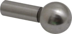 Gibraltar - 1/2" Ball Diam, 1/4" Shank Diam, Steel Inspection Tooling Ball - Press-Fit Shank, 15/16" Ball Center to Shank Bottom - Caliber Tooling