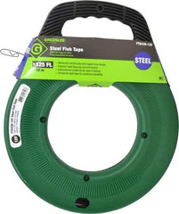 Greenlee - 125 Ft. Long x 1/8 Inch Wide, 0.045 Inch Thick, Steel Fish Tape - 400 Lb. Pulling Strength, Includes Case - Caliber Tooling