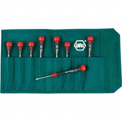 Wiha - 8 Piece Slotted & Phillips Screwdriver Set - Comes in Canvas Pouch - Caliber Tooling