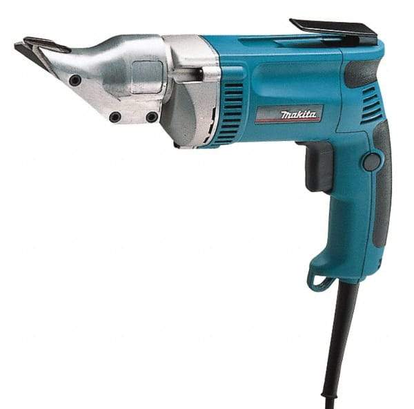 Makita - 2,500 SPM, 115 Volt, Pistol Grip Handle, Handheld Electric Shear - 18 Gauge (Steel) & 20 Gauge (Stainless Steel) Cutting Capacity - Caliber Tooling