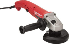 Milwaukee Tool - 5" Wheel Diam, 11,000 RPM, Corded Angle & Disc Grinder - 5/8-11 Spindle, 120 Volts, 11 Amps - Caliber Tooling