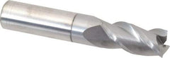 Accupro - 5/8", 1-1/4" LOC, 5/8" Shank Diam, 3-1/2" OAL, 3 Flute, Solid Carbide Square End Mill - Single End, nACRo Finish, Spiral Flute, 40° Helix, Centercutting, Right Hand Cut, Right Hand Flute - Caliber Tooling