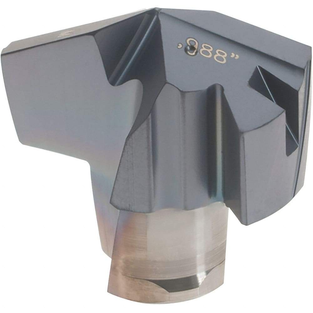 Iscar - Series ICM, 0.988" Diam Grade IC908 140° Replaceable Drill Tip - Carbide, TiAlN Finish, 25 Seat Size, Through Coolant - Caliber Tooling