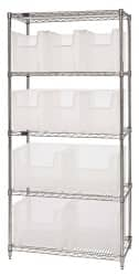 Quantum Storage - 10 Bin Giant Stack Container with Wire Shelving - Caliber Tooling