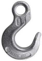 CM - 20,200 Lb Capacity, Chain Grade 43, Steel Eye Hook - 1.98" Hook Throat, 6" Reach, 1.36" Eye ID, 3/4" Chain Diam, 8.88" OAL, Heat Treated - Caliber Tooling