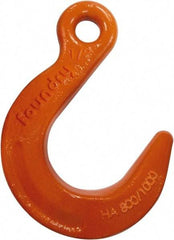 CM - Chain Grade 100, 15,000 Lbs. Load Limit Eye Latchlok Hook - 1.78 Inch Hook Throat, 5.69 Inch Reach, 1.13 Inch Eye Inside Diameter, 1/2 Inch Chain Diameter, 8.16 Inch Overall Length, 3/4 Inch Eye Thickness - Caliber Tooling