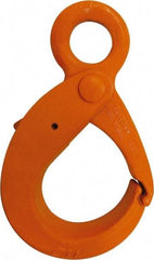 CM - Chain Grade 100, 8,800 Lbs. Load Limit Eye Latchlok Hook - 2.27 Inch Hook Throat, 6.65 Inch Reach, 1.36 Inch Eye Inside Diameter, 3/8 Inch Chain Diameter, 7.72 Inch Overall Length, 0.59 Inch Eye Thickness - Caliber Tooling