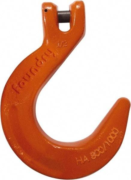 CM - 5/8 Inch Chain Diameter, Grade 100 Clevis Hook - 22,600 Lbs. Load Capacity, 0.71 Inch Inside Diameter, 3/4 Inch Pin Diameter, 4.07 Inch Hook Throat, 10.98 Inch Overall Length, 7.94 Inch Hook Width - Caliber Tooling