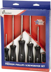 Ability One - 6 Piece Phillips Screwdriver Set - Bit Sizes: Philips #1 to #4 - Caliber Tooling