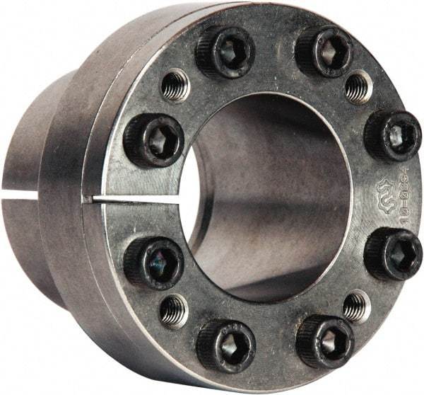 Climax Metal Products - M8 Thread, 1-7/8" Bore Diam, 2.441" OD, Shaft Locking Device - 8 Screws, 18,521 Lb Axial Load, 3.425" OAW, 1.772" Thrust Ring Width, 1,447 Ft/Lb Max Torque - Caliber Tooling