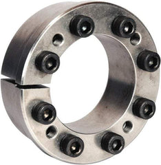 Climax Metal Products - M4 Thread, 15mm Bore Diam, 28mm OD, Shaft Locking Device - 4 Screws, 2,191 Lb Axial Load, 1.26" OAW, 0.551" Thrust Ring Width, 54 Ft/Lb Max Torque - Caliber Tooling