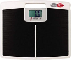 Detecto - 17" x 14" Wide x 1.4" Base, 440 Lb Capacity, LCD Digital Scale - 0.2 Lb Graduation, (4) AAA Batteries (Included) - Caliber Tooling