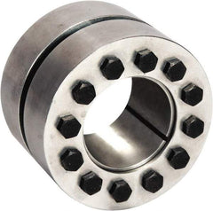 Climax Metal Products - M12 Thread, 3-1/8" Bore Diam, 170mm OD, Shaft Locking Device - 10 Screws, 90,192 Lb Axial Load, 6.693" OAW, 3.701" Thrust Ring Width, 12,082 Ft/Lb Max Torque - Caliber Tooling