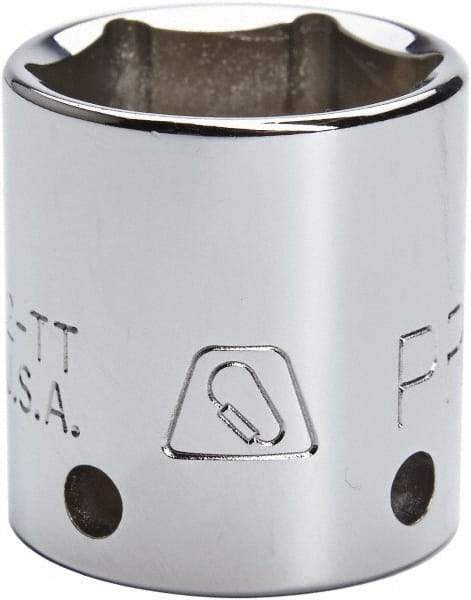 Proto - 1/2" Drive, Standard Hand Socket - 12 Points, 1-43/64" OAL, Steel, Chrome Finish - Caliber Tooling