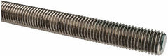 Made in USA - 3/4-10 UNC (Coarse), 3' Long, Stainless Steel Threaded Rod - Right Hand Thread - Caliber Tooling