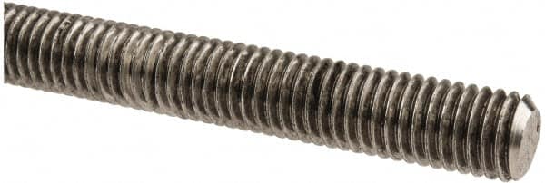 Made in USA - 1/2-13 UNC (Coarse), 6' Long, Stainless Steel Threaded Rod - Right Hand Thread - Caliber Tooling