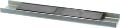 Eclipse - 45 Max Pull Force Lb, 12" Long x 2" Wide x 5/8" Thick, Rectangular Channel, Ceramic Fixture Magnet - 212°F Max Operating Temp, 0.01" Mounting Hole Diam, Stainless Steel Housing - Caliber Tooling