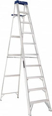 Louisville - 9 Steps, 10' High, Type I Rating, Aluminum Step Ladder - Caliber Tooling