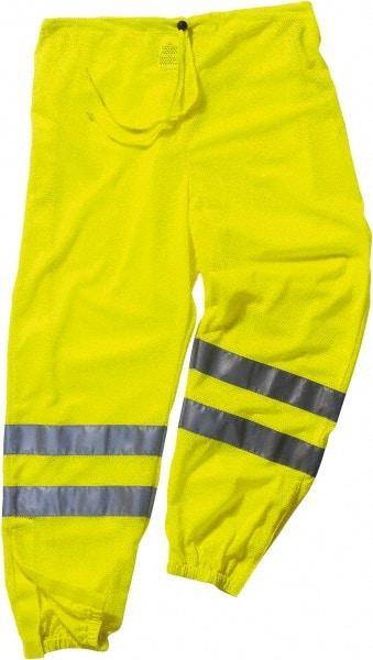 Ergodyne - Size 2X/3XL Polyester High-Visibility Pants - Drawstring Closure, No Pockets, 48" Waist, 35.5" Inseam, Lime - Caliber Tooling