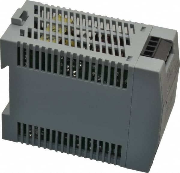 Sola/Hevi-Duty - 100 Watt, 2.10 Amp, 264 VAC, 375 VDC Input, 24 to 28 VDC Output, DIN Rail Power Supply - Screw Terminal Connection, 1 Output, 1.77 Inch Wide x 3.58 Inch Deep x 2.95 Inch High, Up to 86% Efficiency, 14 to 140°F, Green LED Display - Caliber Tooling