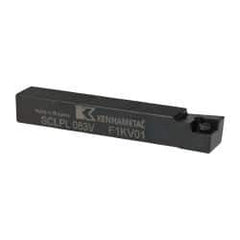 Kennametal - SCLP, Left Hand Cut, 5° Lead Angle, 1/2" Shank Height x 1/2" Shank Width, Positive Rake Indexable Turning Toolholder - 3-1/2" OAL, CP..32.5. Insert Compatibility, Series Screw-On - Caliber Tooling